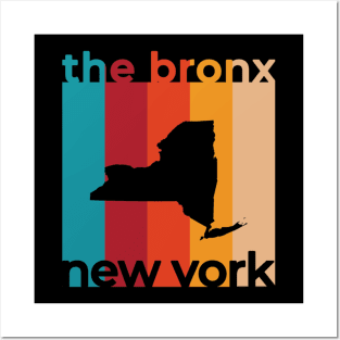 The Bronx New York Souvenirs City NY Retro Cutout Posters and Art